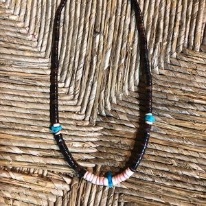 Vintage Shell and Turquoise Heishi